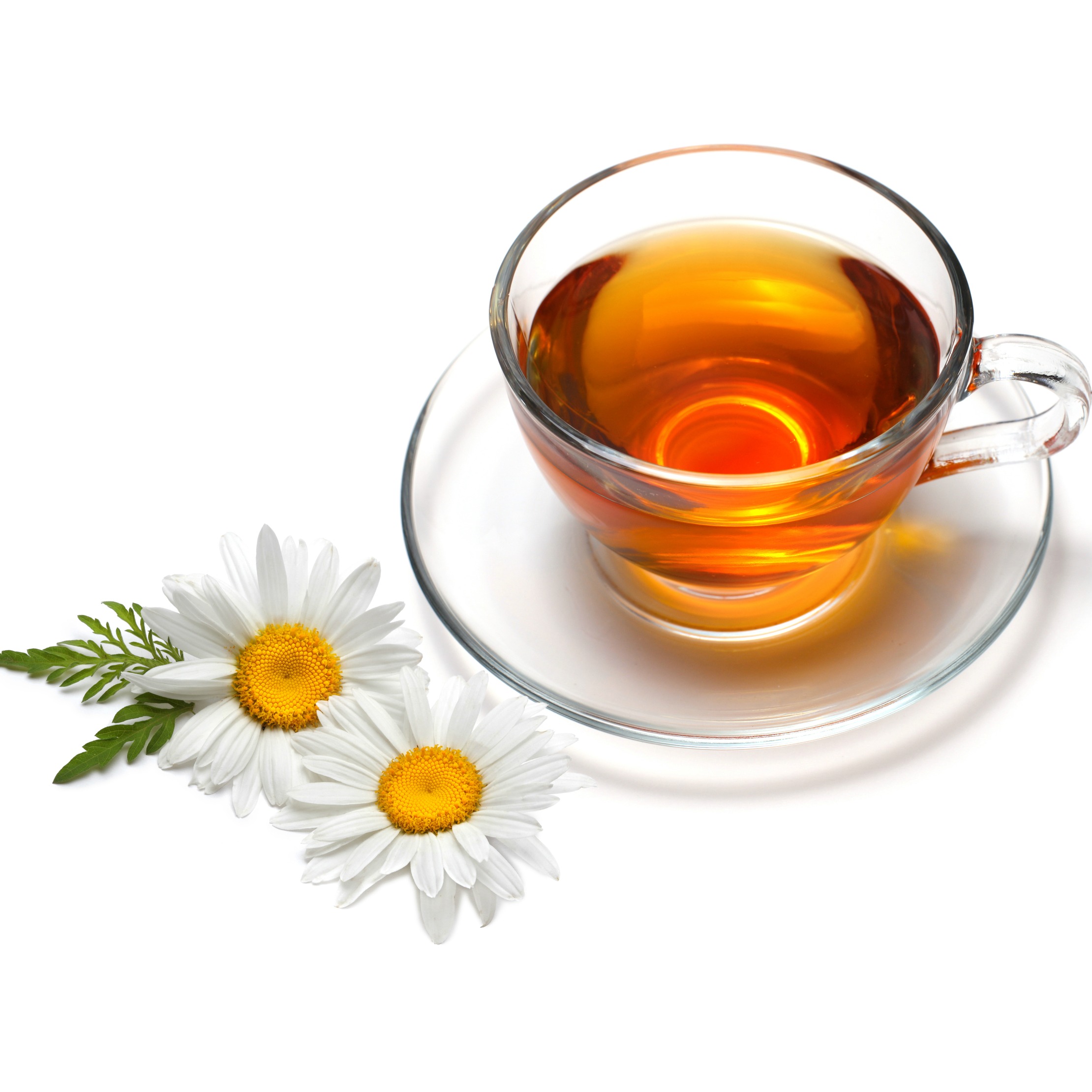 A cup of chamomilie tea will relax nerves and muscles--perfect for anyone's Sleep Better Diet.