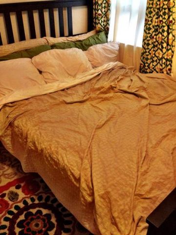 Heather's bed