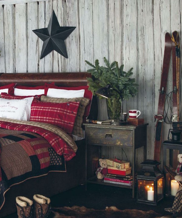 Christmas bedroom Rustic