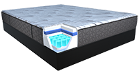 Illustration highlighting the tempered coils on a mattress.