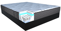 Illustration highlighting the TempaGel on a mattress.