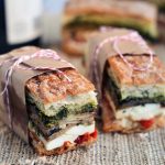 Eggplant, Prosciutto & Pesto Pressed Sandwiches