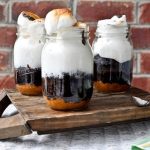 S’mores cake in a jar