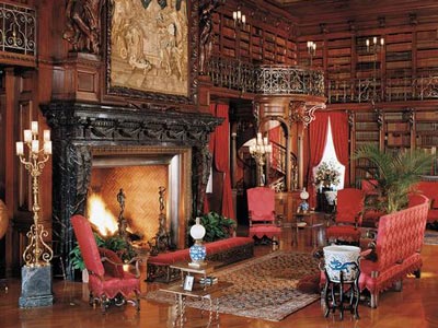 The Biltmore library served as inspiration behind Restonic's Biltmore mattress collection.