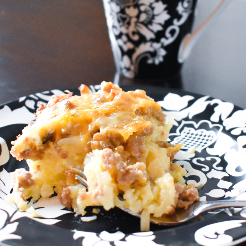 Sausage, egg & hashbrown casserole recipe