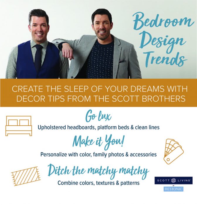 Bedroom Design Trends, from HGTV’s Property Brothers, Drew & Jonathan