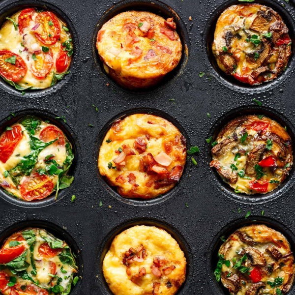 Breakfast egg muffins 3 ways recipe