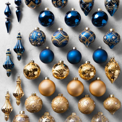Biltmore Legacy Sapphire and gold ornaments