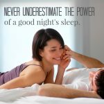 Man and woman laying on a mattress as they never underestimate the power of a good night